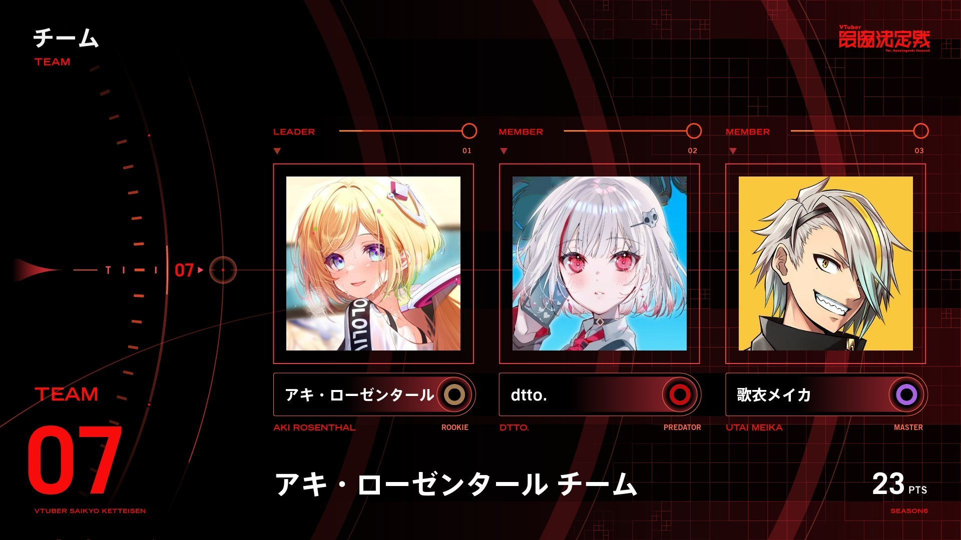 8/24 18:00本戦！】VTuber最協決定戦S6にアキロゼ出場 | Akirose